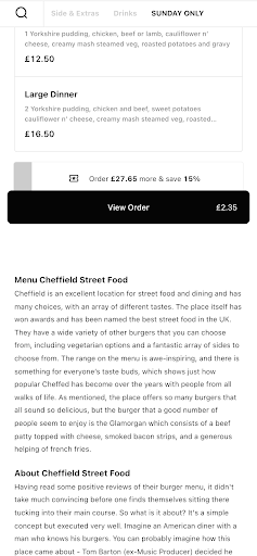 Cheffield Street Food Screen 3