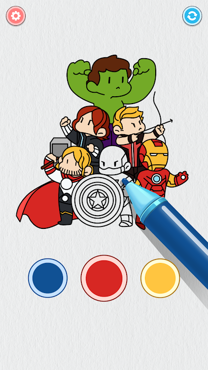 Coloring Paint: ASMR Superhero - 1.7.0 - (Android)