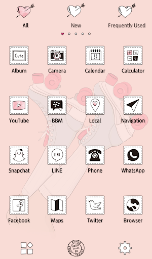 Pink Roller-skates Theme Screen 3
