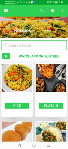 Android application Nigerian Foods screenshort