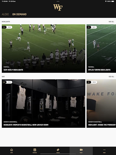 Screenshot of Wake Forest Demon Deacons