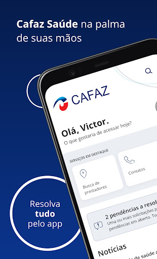 Android application Cafaz Saúde screenshort