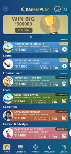 Android application KarmaPlay screenshort