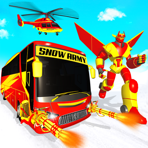 Snow Hill Bus Robot Car Game
