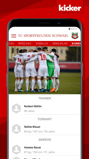 Android application FC Sportfreunde Schwaig screenshort