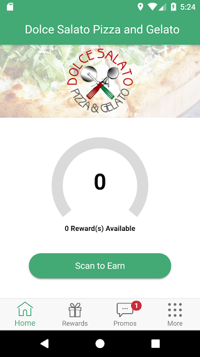 Android application Dolce Salato Pizza and Gelato screenshort