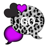 GO SMS THEME/LovePurpleLeopard icon