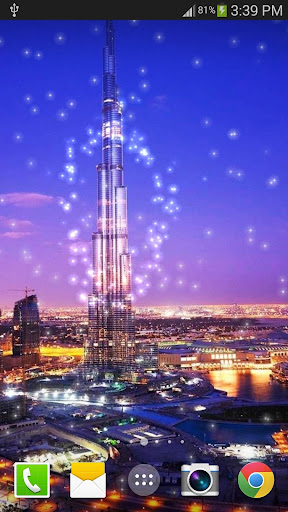 Android application Dubai Night Live Wallpaper screenshort