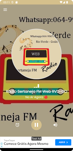 Android application Rádio Sertaneja FM Web RVD-GO screenshort