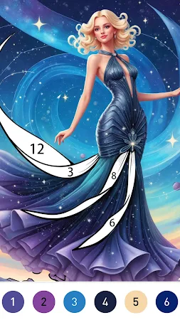 Game screenshot Gown Color -цвет по номеру mod apk