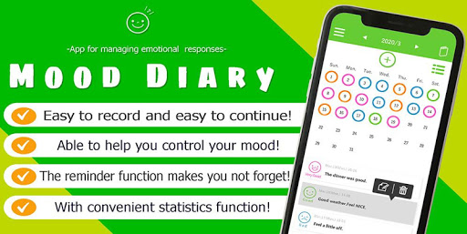 Android application Mood Diary mental health app screenshort