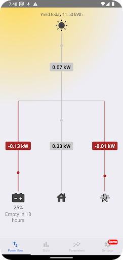 Android application Energy Stats screenshort