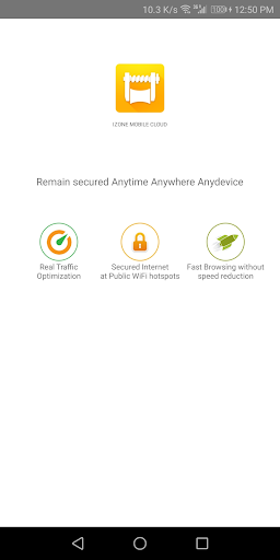 Android application IZONE APP VPN screenshort