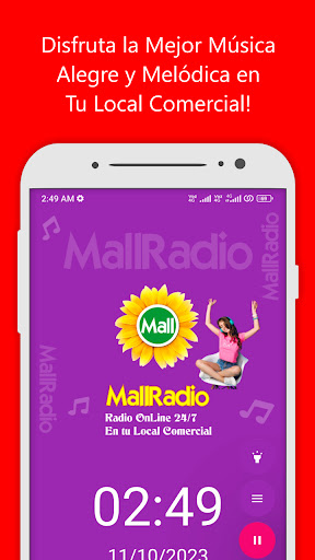 Android application MallRadio Música para Tiendas screenshort