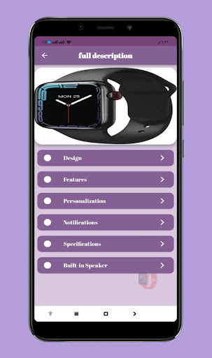 Android application WS7 Pro Smart Watch Guide screenshort