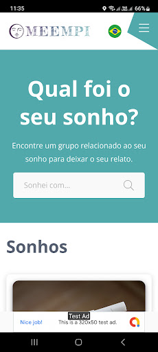 Android application Significado dos Sonhos screenshort