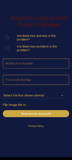 Android application Hogwarts Door Puzzle Solver screenshort