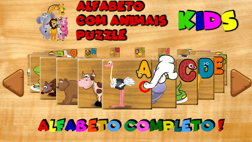 Android application Quebra cabeça com animais screenshort