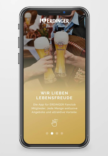 Android application ERDINGER Fan App screenshort
