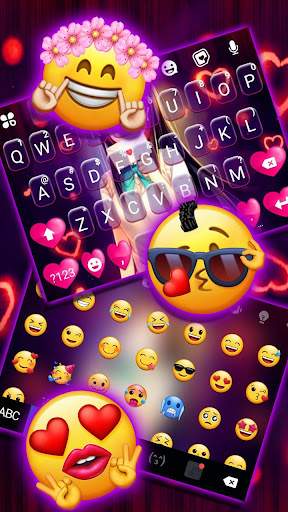 Cute Lovely Girl Keyboard Them Screen 3