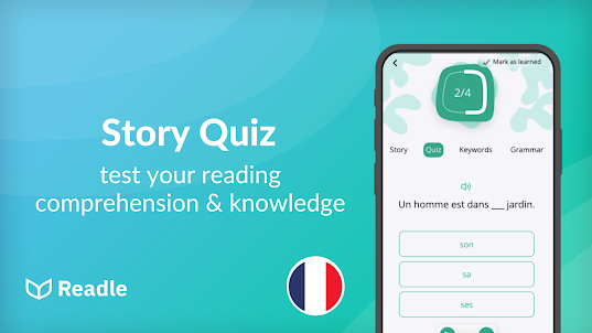 Readle 學法文：閱讀、聽力、文法、背單字，必備法語助手