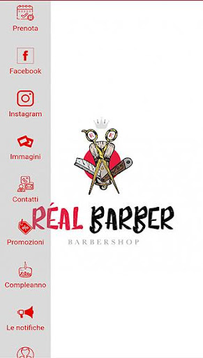 Android application Réal Barber Lucca screenshort