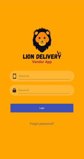 Android application Lion Delivery Vendor screenshort