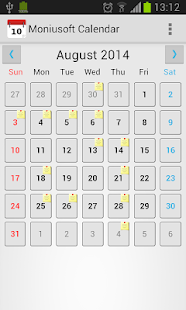 Moniusoft Calendar Screenshot