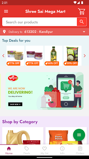 Android application Shree Sai Mega Mart screenshort