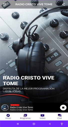 Android application Radio Cristo Vive Tome screenshort