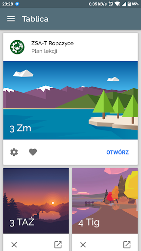 Android application Plan lekcji ZSA-T screenshort
