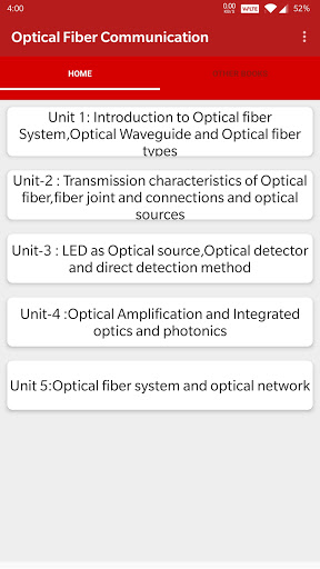Android application Optical Fiber Communication screenshort