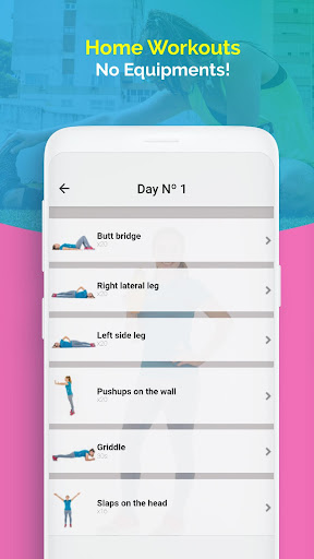 Android application Home workout for women screenshort