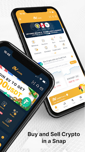 8V - Buy Bitcoin & Crypto Screenshot 2 - AppWisp.com