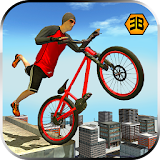 Rooftop BMX bicycle rider 2017 icon