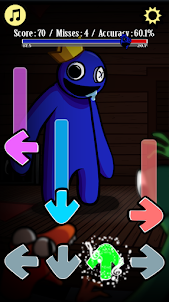 Play FNF vs Blue from Rainbow Friends, a game of Horror