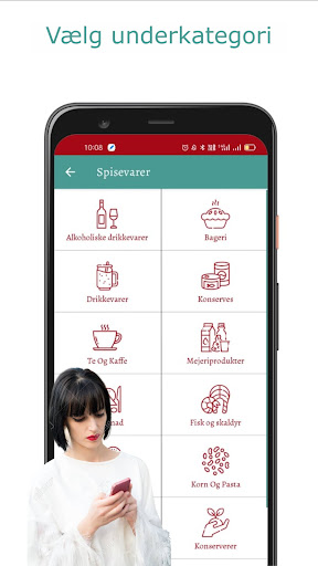 Indkøbsliste for dagligvarer Screen 3