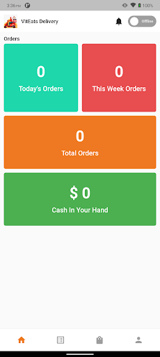 Android application VitEats: Delivery For Driver screenshort