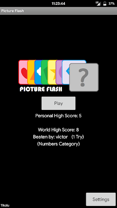 Picture Flash! Memory Game - Screenshot 1
