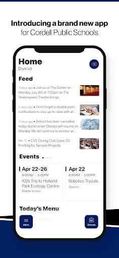 Android application Cordell Public Schools screenshort