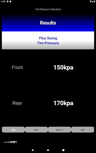 Plus Sizing Tire Pressure CALC