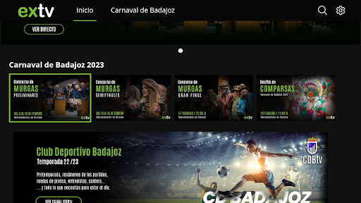 Android application EXTV screenshort