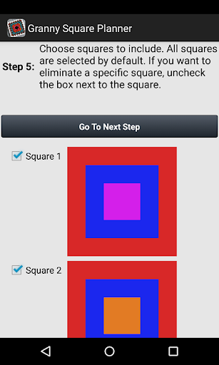 Screenshot of Granny Square Planner