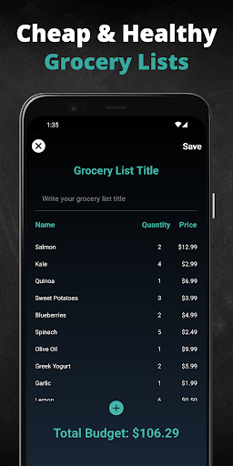 FoodBud: Grocery Shopping List Screen 3