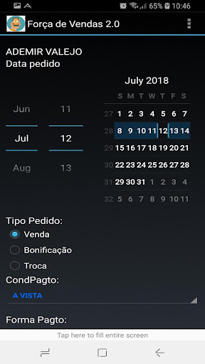 Força de Vendas 2.0 - Mobile Screen 2
