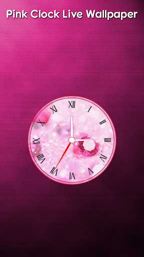 Pink Clock Live Wallpaper Screen 2