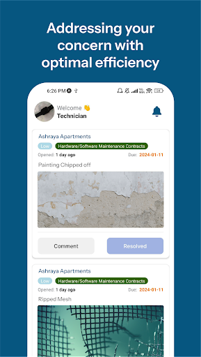 Lazim Technician Screen 2
