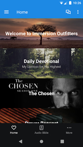 Android application Immersion Outfitters screenshort
