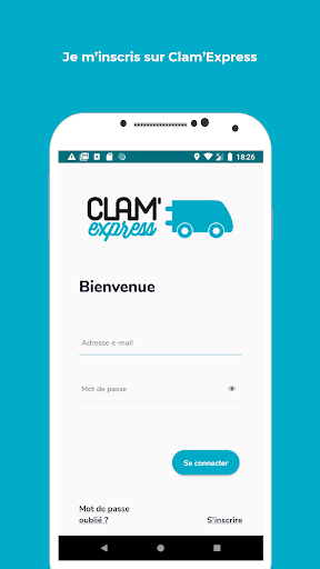 Android application CLAM'Express screenshort
