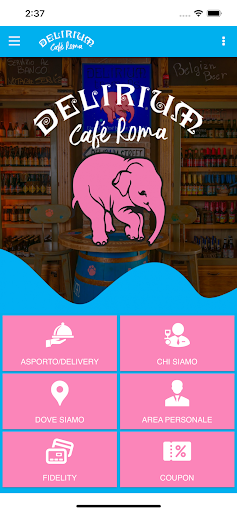 Android application Delirium Cafè Roma screenshort